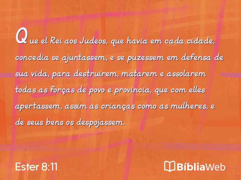 Ester 8:11 em imagem para compartilhar