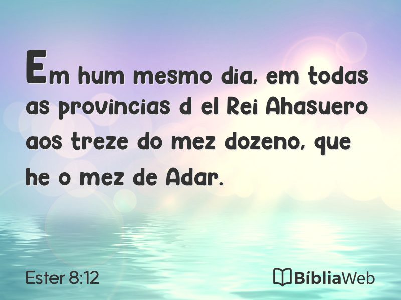 Ester 8:12 em imagem para compartilhar