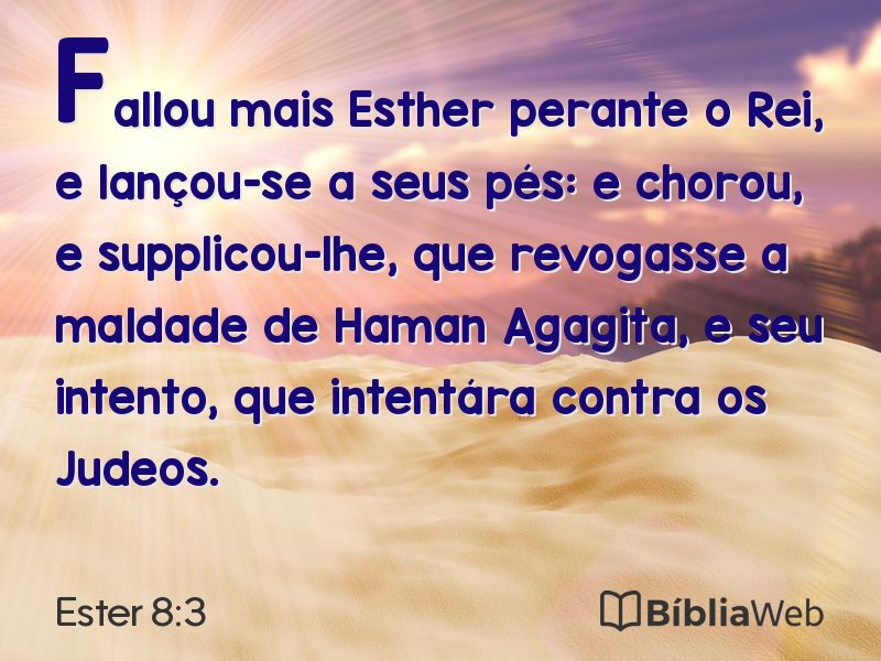 Ester 8:3 em imagem para compartilhar