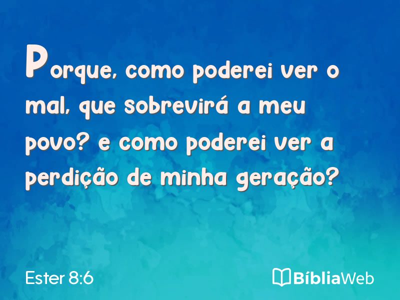 Ester 8:6 em imagem para compartilhar