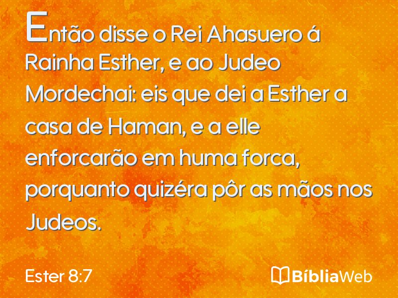 Ester 8:7 em imagem para compartilhar
