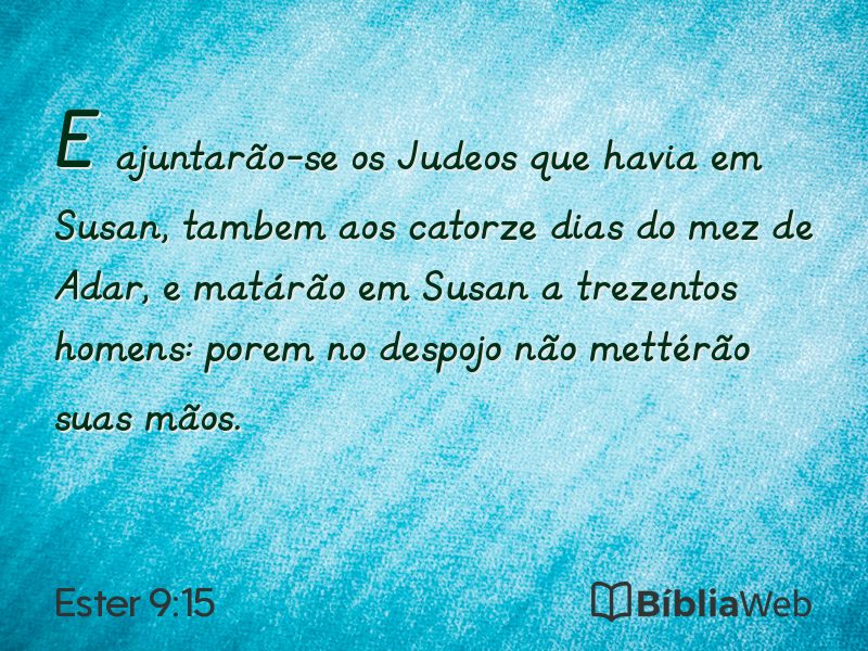Ester 9:15 em imagem para compartilhar