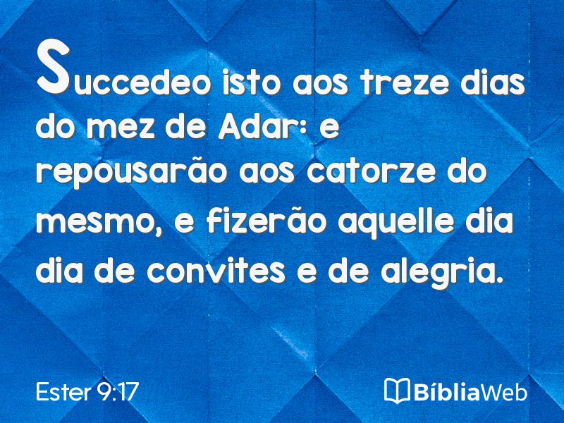 Ester 9:17 em imagem para compartilhar