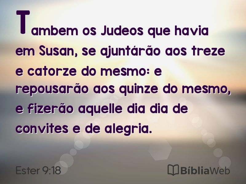 Ester 9:18 em imagem para compartilhar