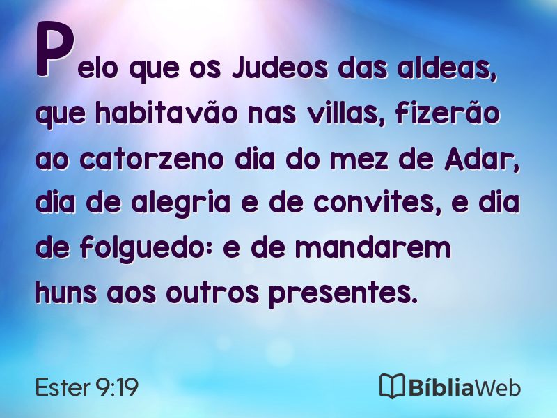 Ester 9:19 em imagem para compartilhar