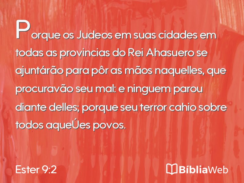 Ester 9:2 em imagem para compartilhar