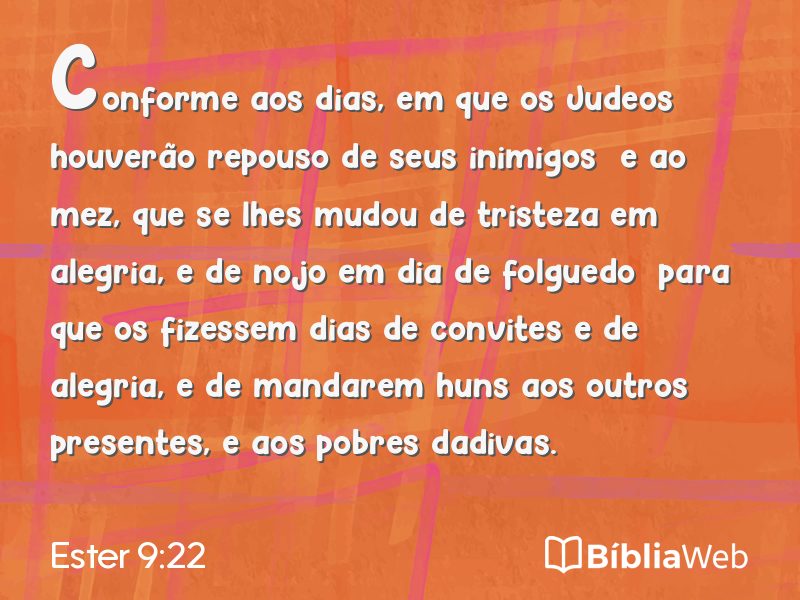 Ester 9:22 em imagem para compartilhar