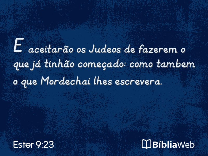 Ester 9:23 em imagem para compartilhar