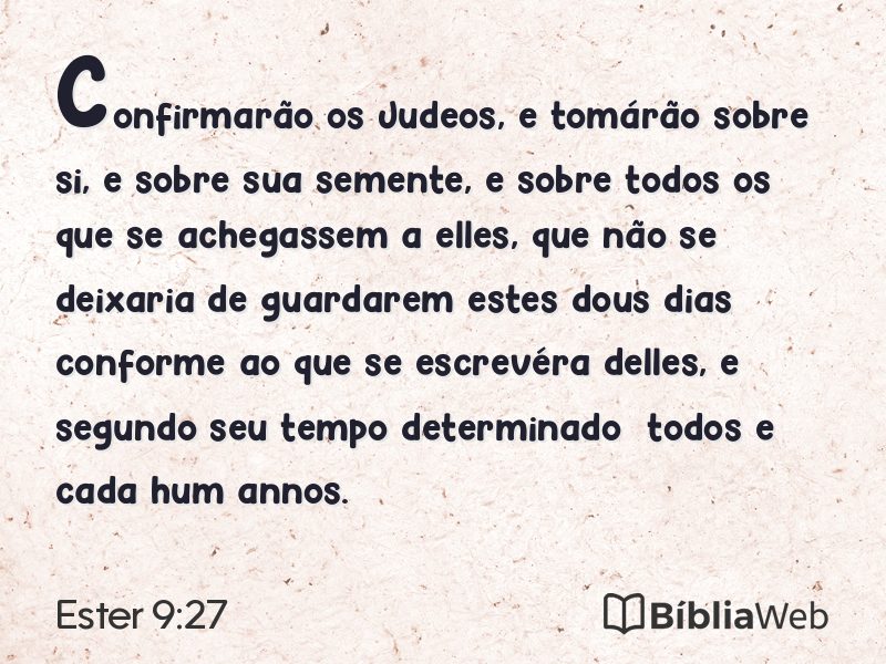 Ester 9:27 em imagem para compartilhar