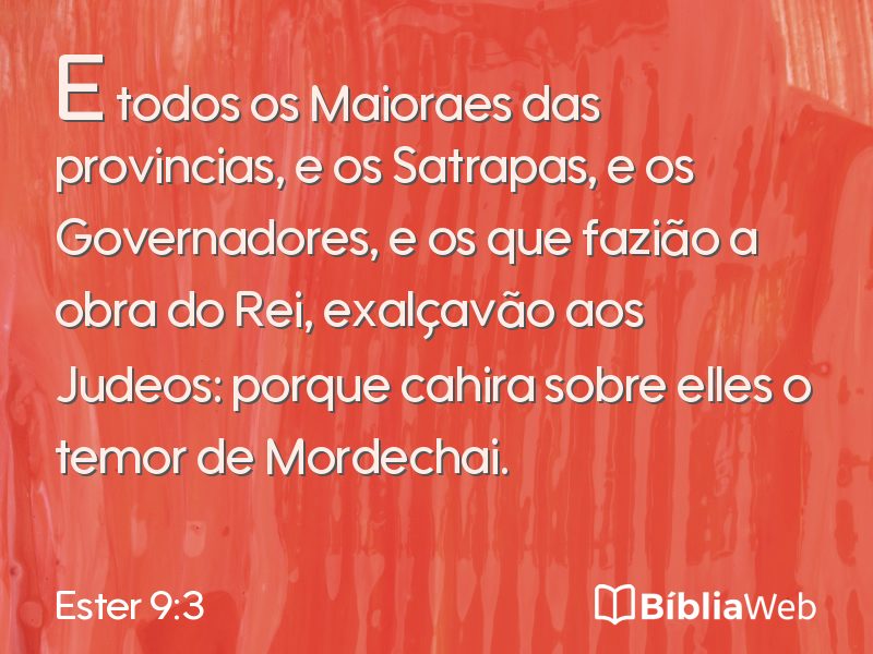 Ester 9:3 em imagem para compartilhar