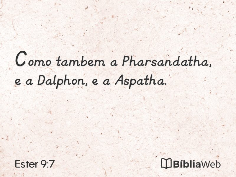 Ester 9:7 em imagem para compartilhar
