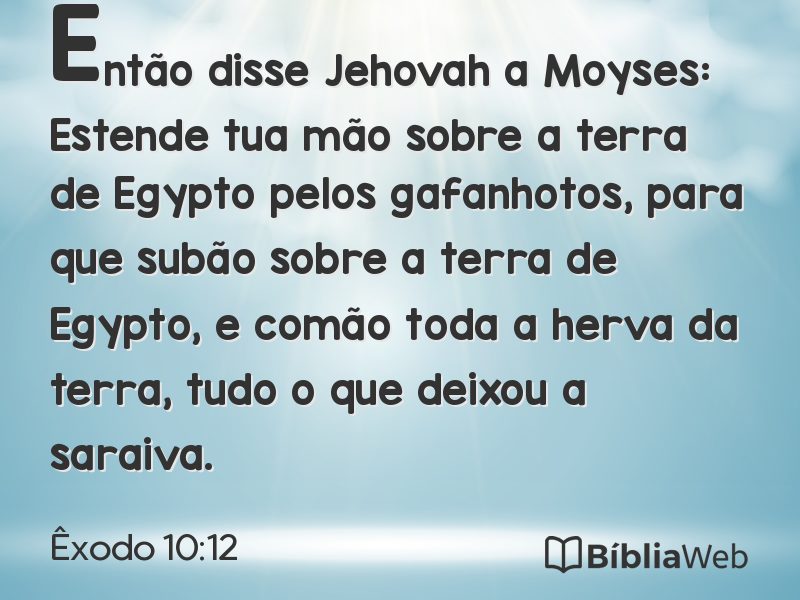 Êxodo 10:12 em imagem para compartilhar
