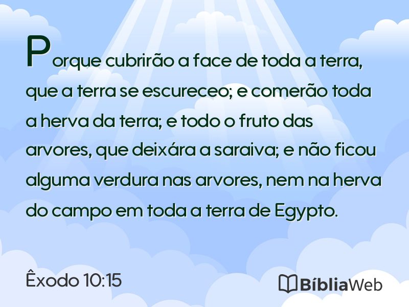 Êxodo 10:15 em imagem para compartilhar
