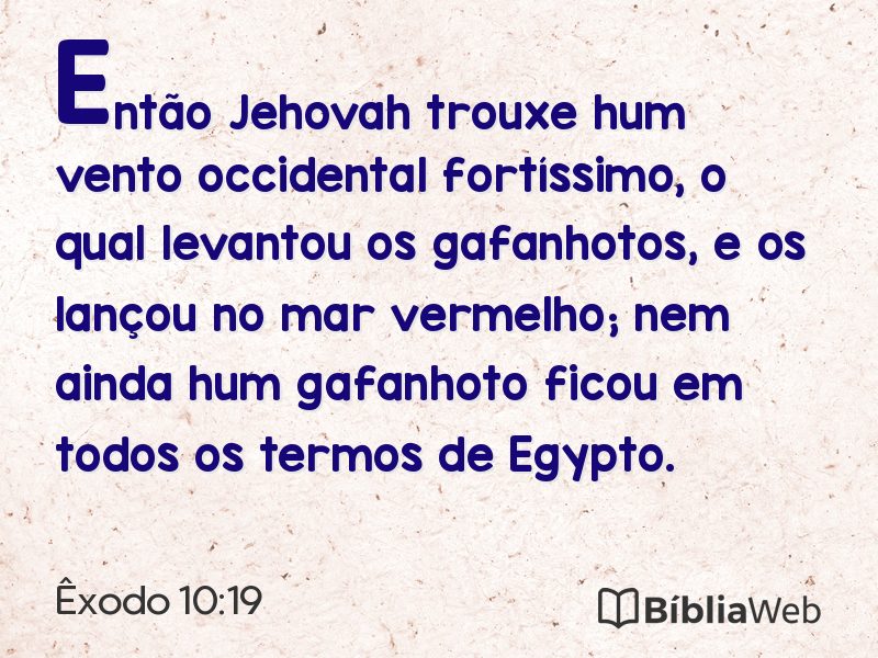 Êxodo 10:19 em imagem para compartilhar
