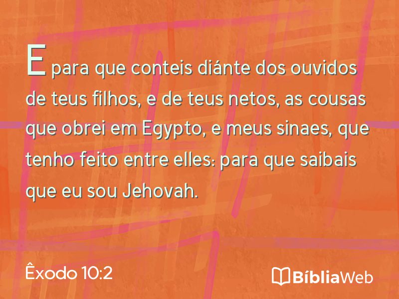 Êxodo 10:2 em imagem para compartilhar