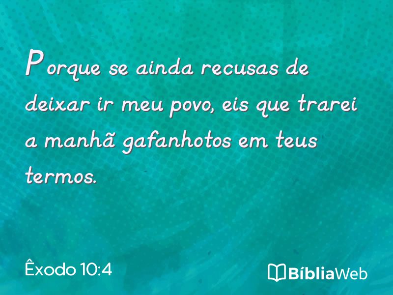 Êxodo 10:4 em imagem para compartilhar
