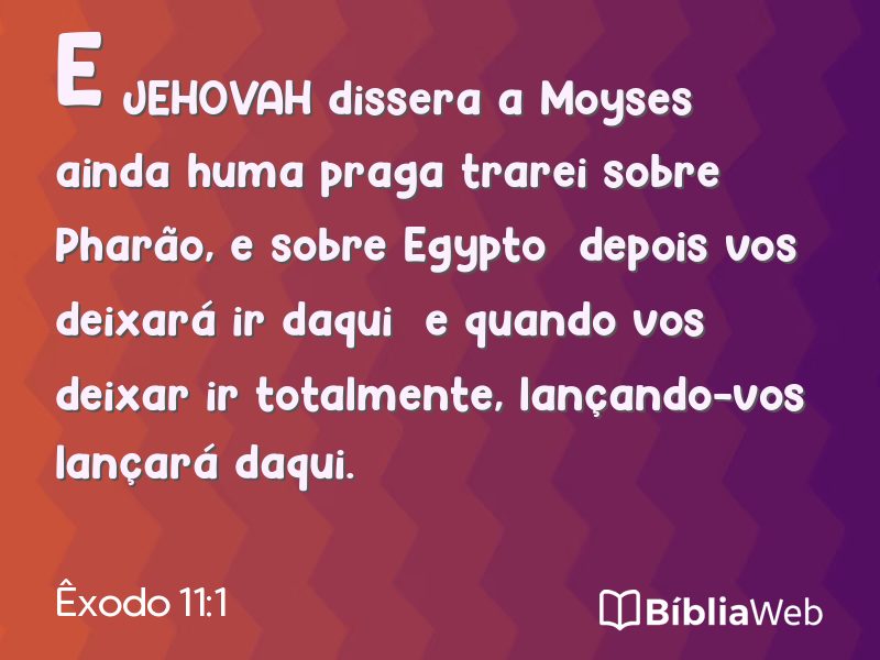 Êxodo 11:1 em imagem para compartilhar
