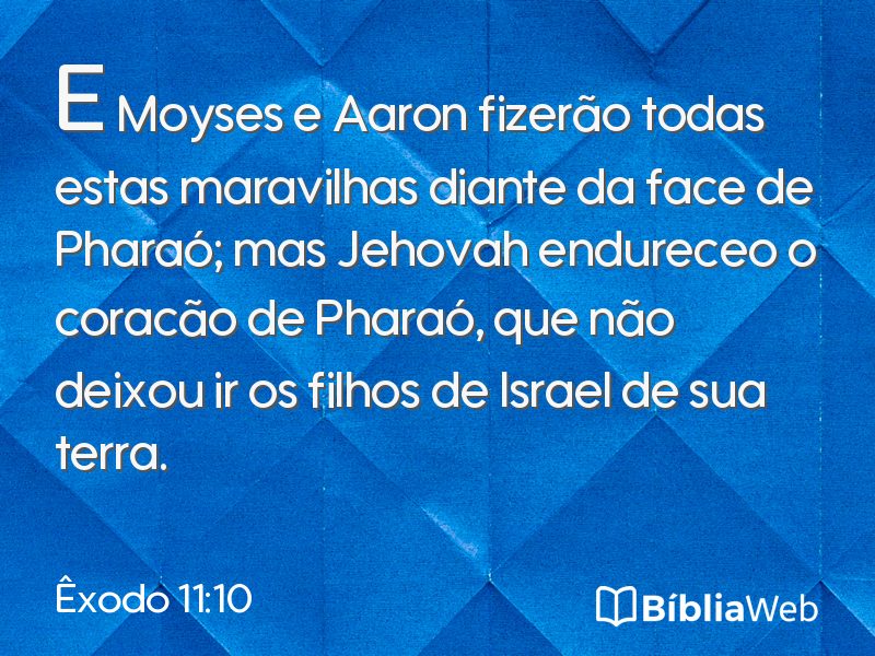 Êxodo 11:10 em imagem para compartilhar