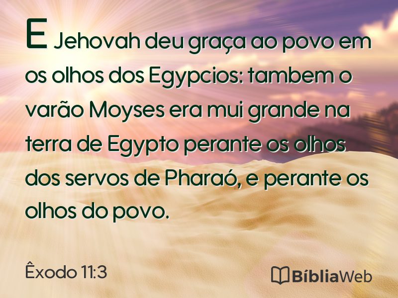 Êxodo 11:3 em imagem para compartilhar