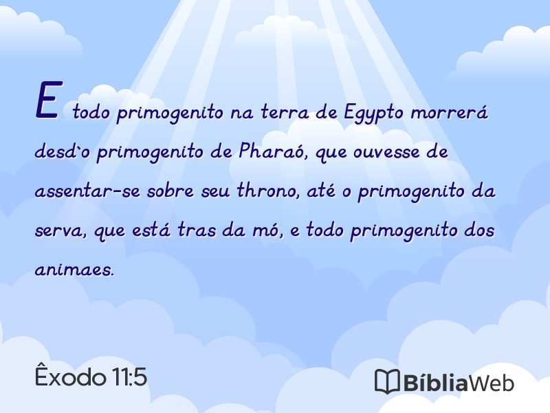 Êxodo 11:5 em imagem para compartilhar