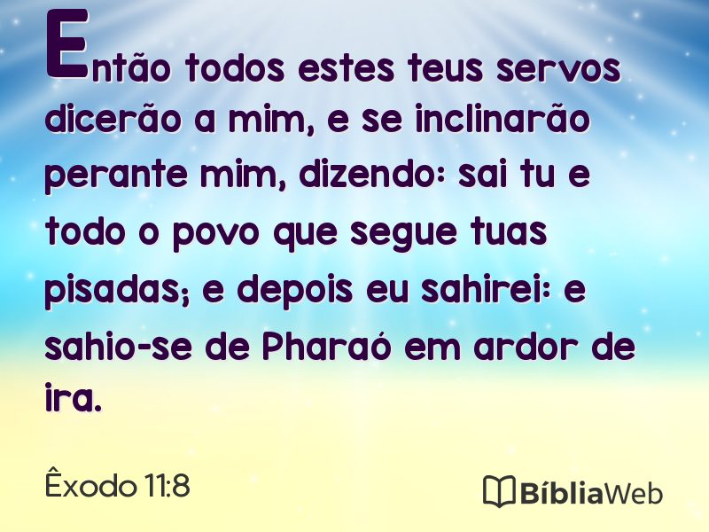 Êxodo 11:8 em imagem para compartilhar