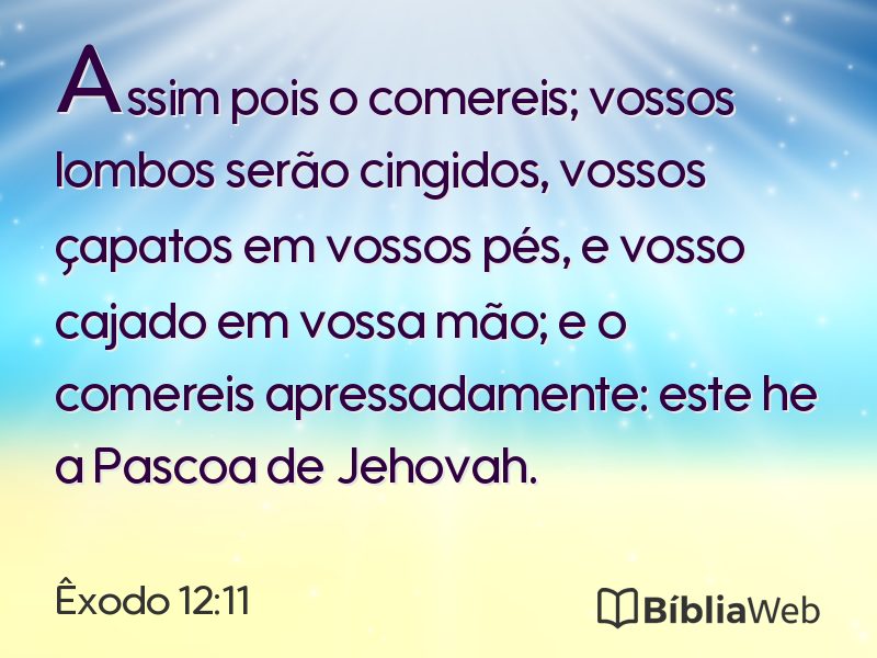 Êxodo 12:11 em imagem para compartilhar