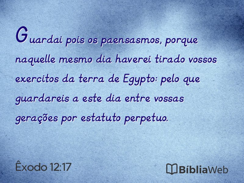 Êxodo 12:17 em imagem para compartilhar