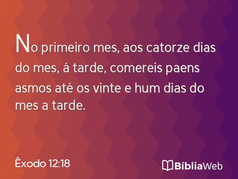 Êxodo 12:18 em imagem para compartilhar