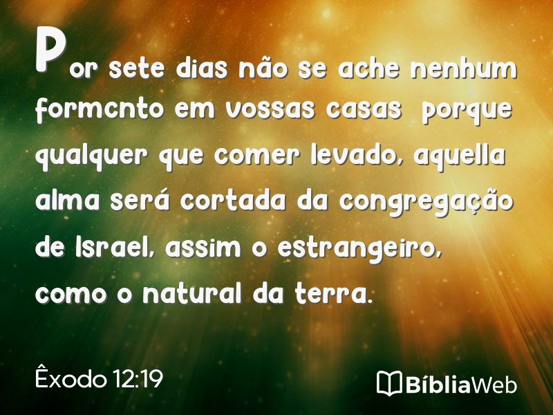 Êxodo 12:19 em imagem para compartilhar