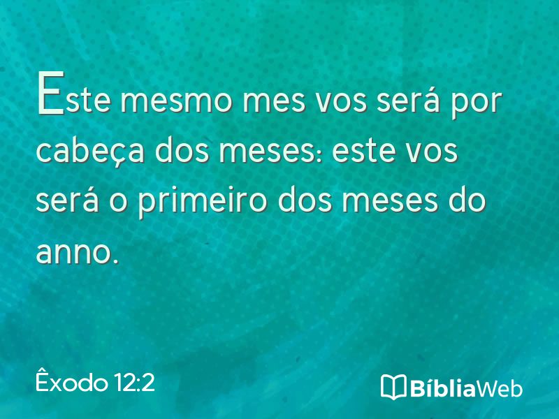 Êxodo 12:2 em imagem para compartilhar