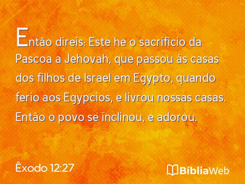 Êxodo 12:27 em imagem para compartilhar