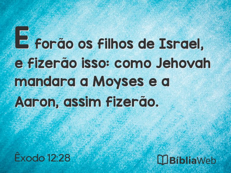 Êxodo 12:28 em imagem para compartilhar