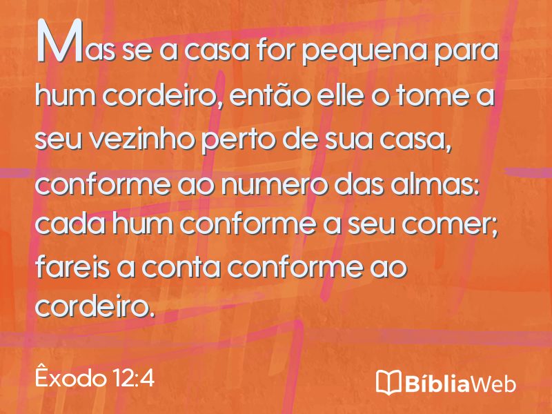 Êxodo 12:4 em imagem para compartilhar