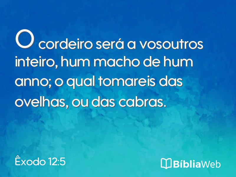 Êxodo 12:5 em imagem para compartilhar
