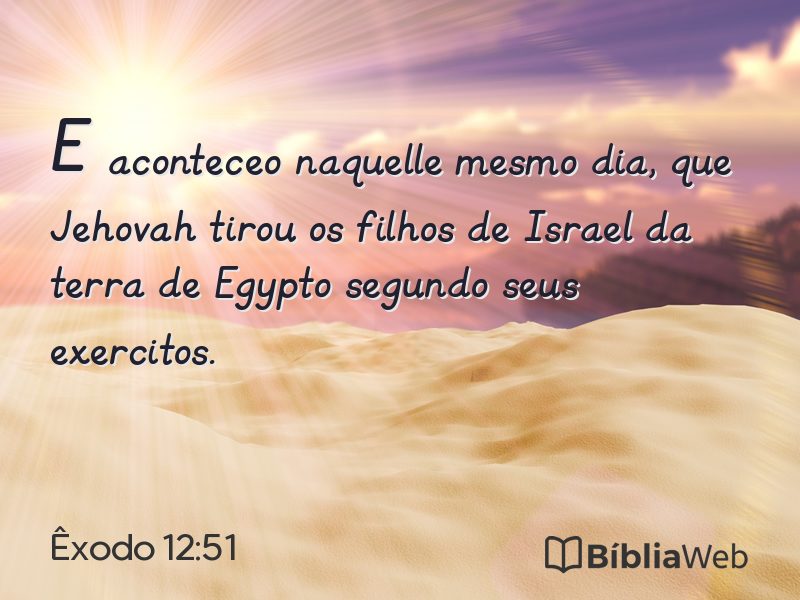 Êxodo 12:51 em imagem para compartilhar