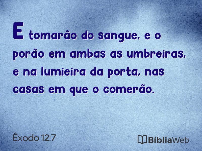 Êxodo 12:7 em imagem para compartilhar