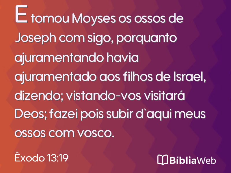 Êxodo 13:19 em imagem para compartilhar