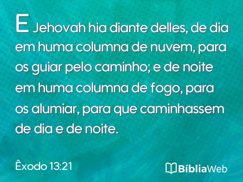 Êxodo 13:21 em imagem para compartilhar