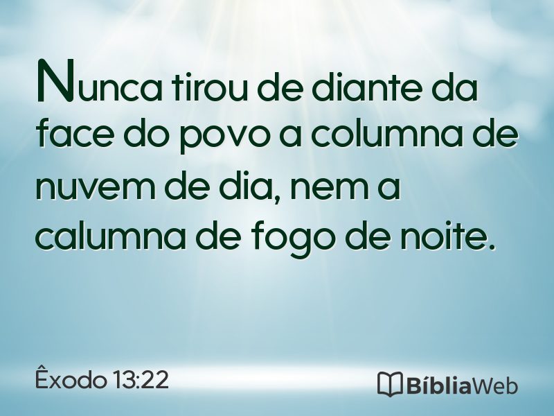 Êxodo 13:22 em imagem para compartilhar