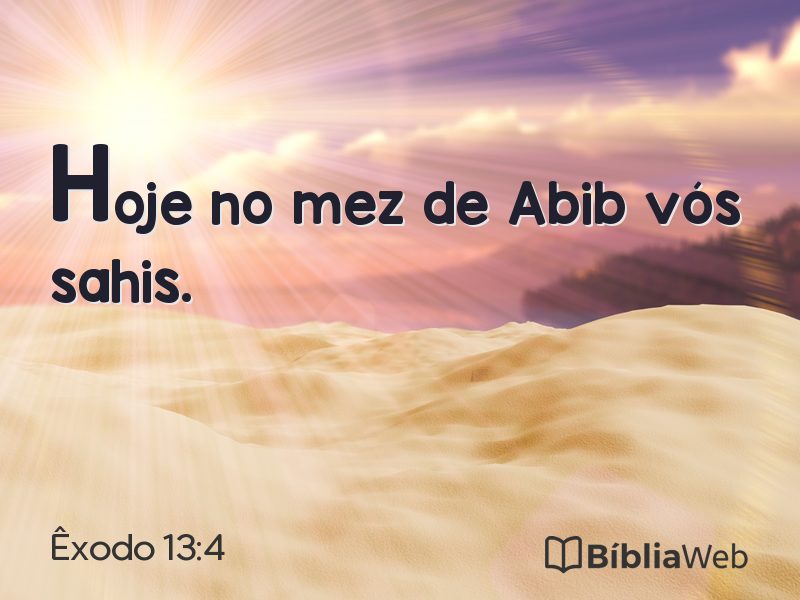 Êxodo 13:4 em imagem para compartilhar