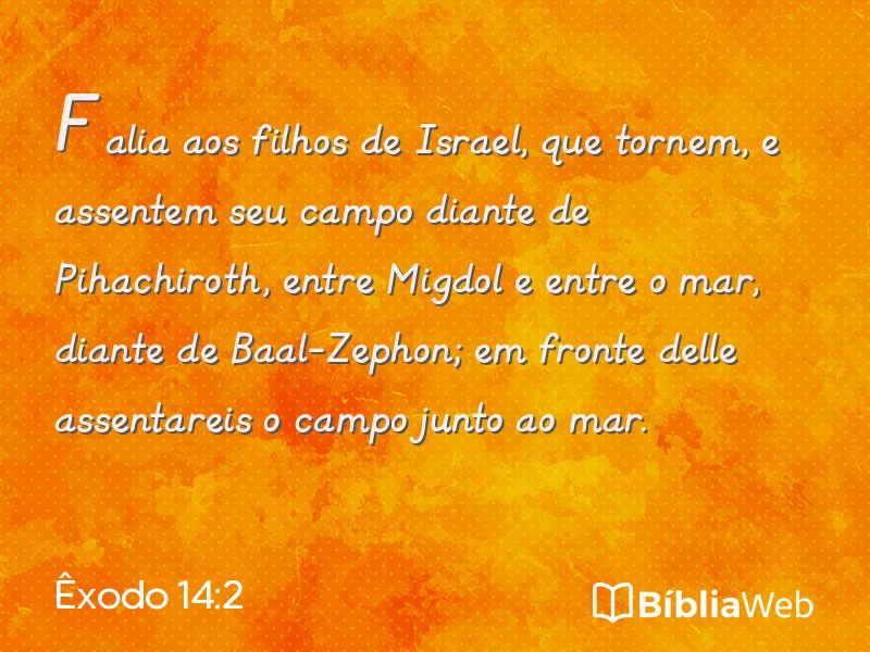 Êxodo 14:2 em imagem para compartilhar
