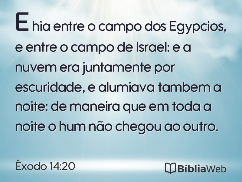 Êxodo 14:20 em imagem para compartilhar