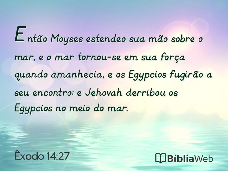 Êxodo 14:27 em imagem para compartilhar