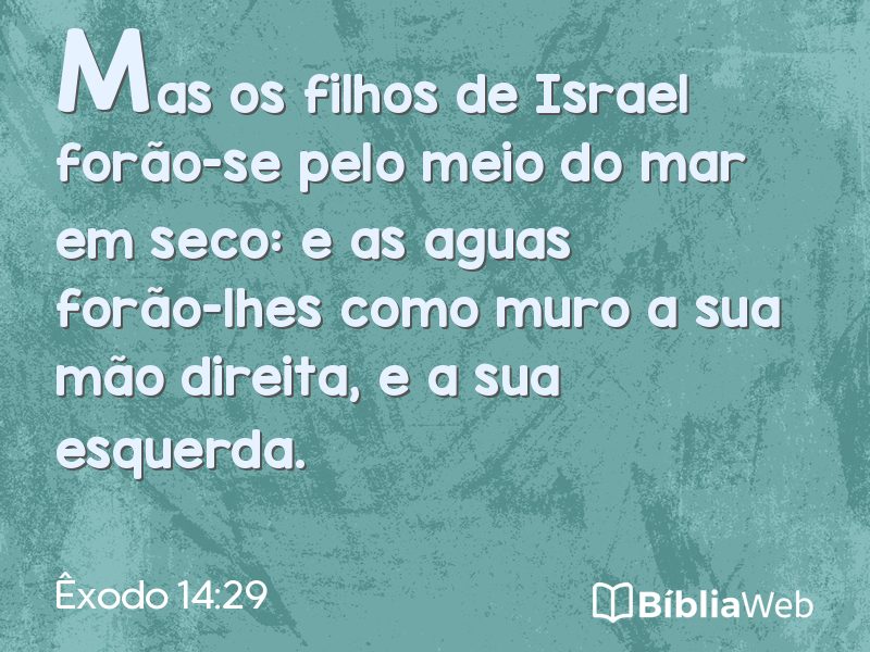Êxodo 14:29 em imagem para compartilhar