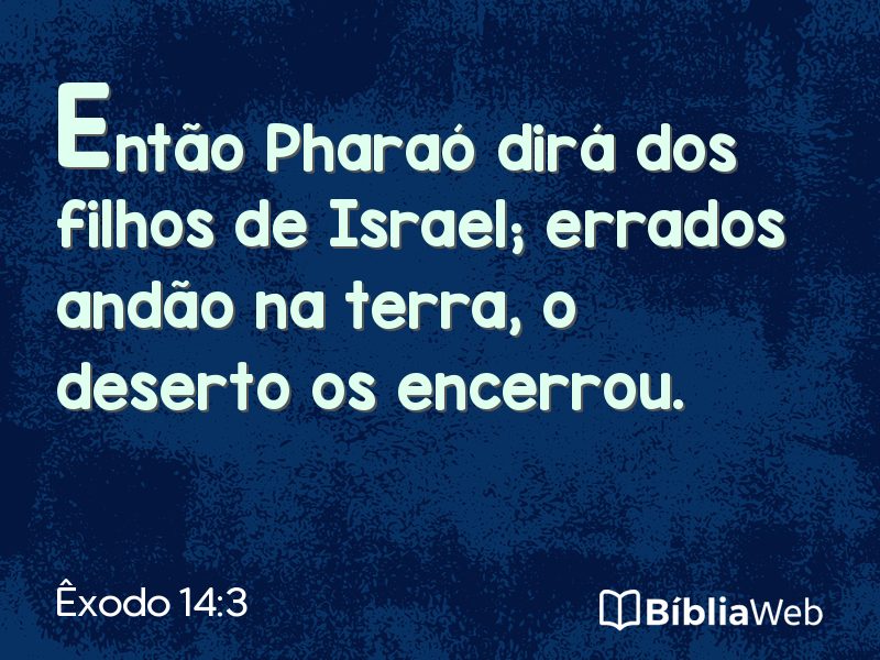 Êxodo 14:3 em imagem para compartilhar