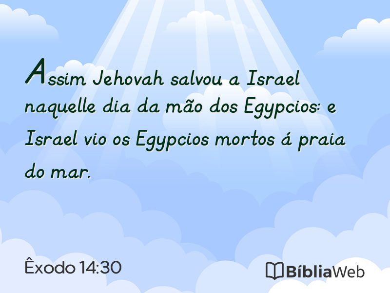 Êxodo 14:30 em imagem para compartilhar