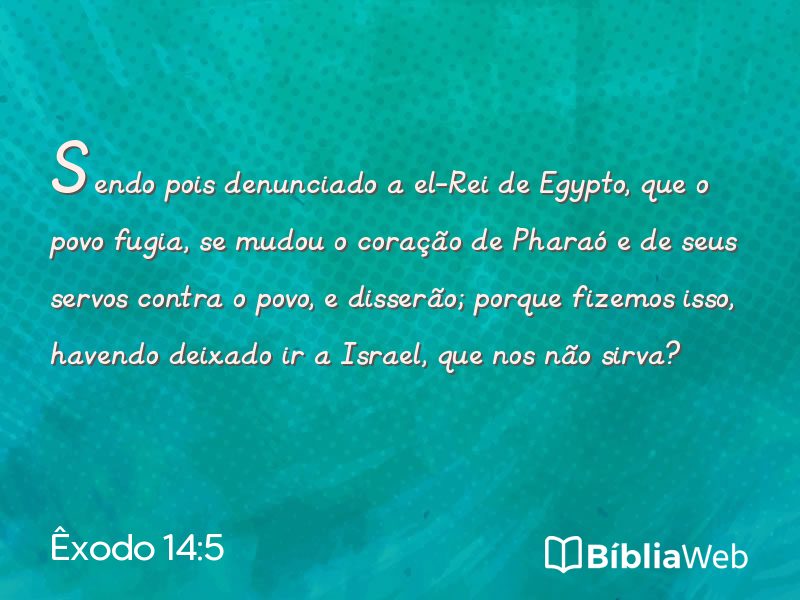 Êxodo 14:5 em imagem para compartilhar
