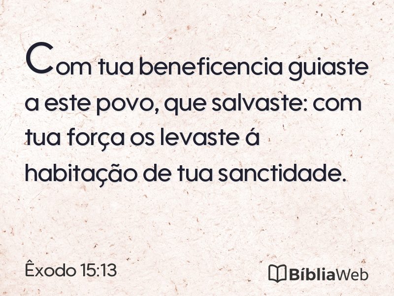 Êxodo 15:13 em imagem para compartilhar