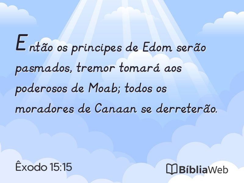 Êxodo 15:15 em imagem para compartilhar