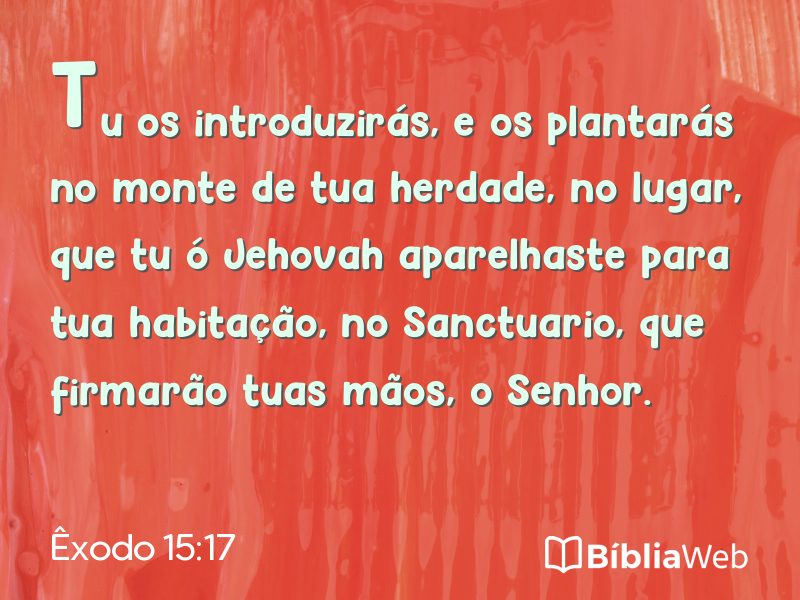 Êxodo 15:17 em imagem para compartilhar
